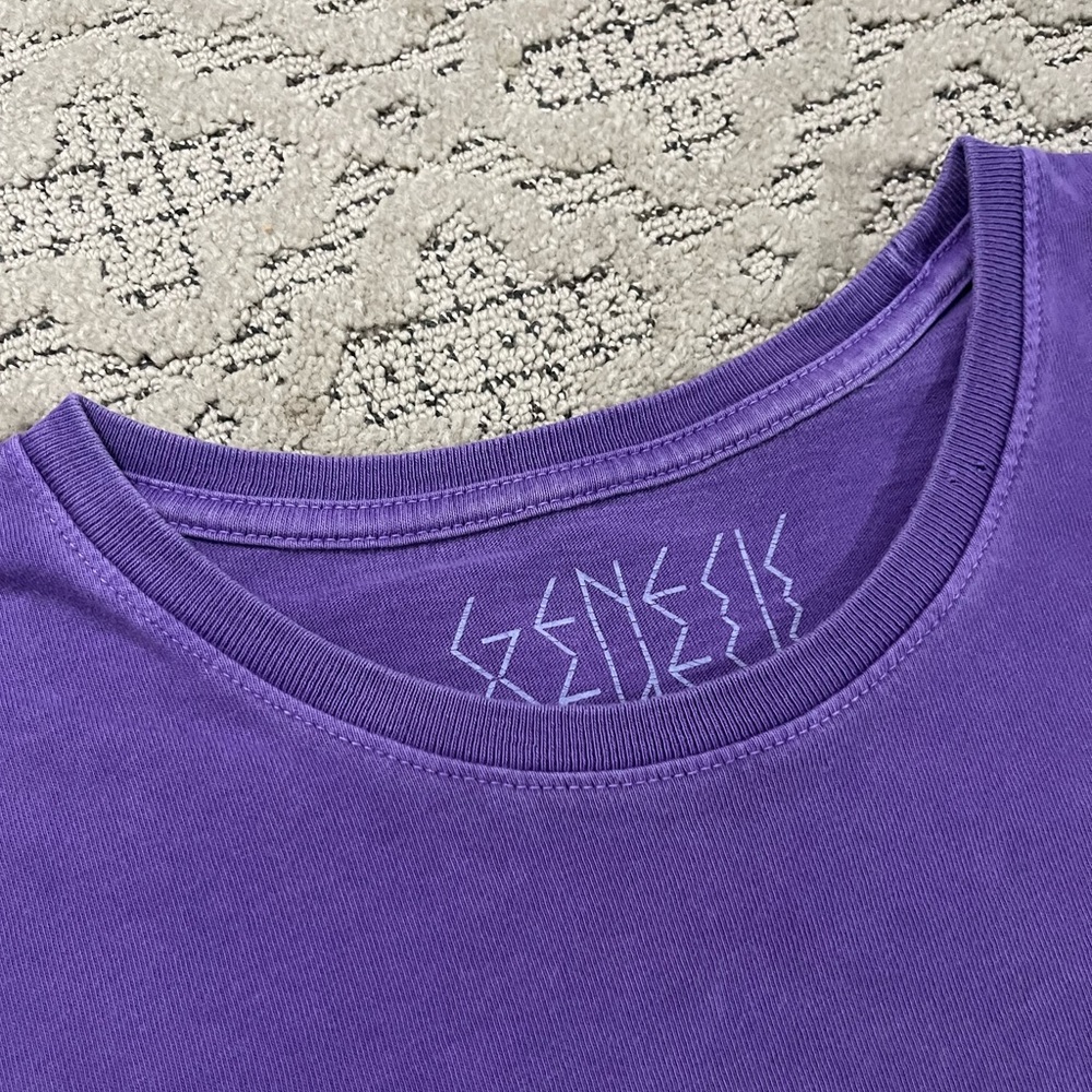 🎸 '21 Genesis Band I Can't Dance Album 2 Side Tour Reprint Purple Lucky Brand T - Picture 3 of 16